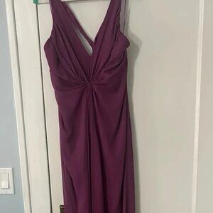 Mango purple chiffon dress